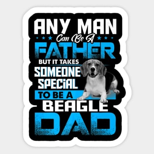 Beagle Dad Lovers Fathers Day Sticker